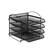 Alt View 16. Mind Reader - 4-Tier Paper Tray, Desktop Organizer, Wall Mountable, Office, Metal Mesh, 11.5"L x 14.25"W x 11.5"H - Black.