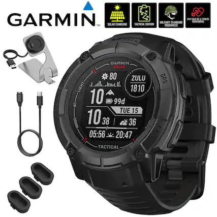 GARMIN™ SOLAR CHARGING x TACTICAL EDITION
C 24/7 HEALTH & FITNESS
MILITARY STANDARD MONITORING
TOUGHNESS
GARMIN SOLAR
CTRL 80 ZULU GPS
LIGHT 1810
MENU 10
99d
TUE 15
DOWN 10
38 36
PADK AB - SET
05:56
20:47
TACTICAL