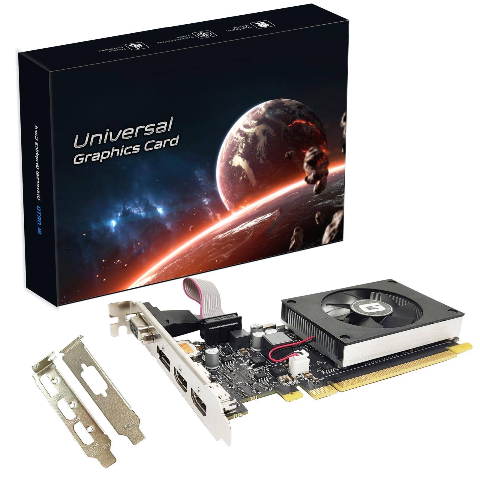 Dazzling Pops - GeForce GT 730 4G Low Profile Graphics Card HDMI DP VGA DDR3 PCI Express 2.0 Entry Level GPU for PC SFF