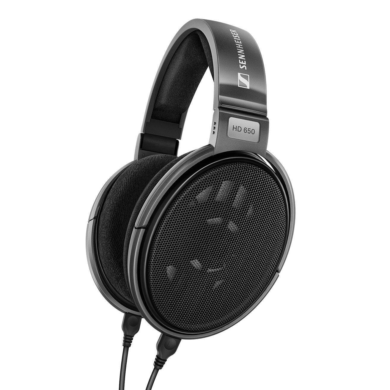 Sennheiser - Refurbished Excellent - HD 650 - Hi-Res Audiophile Open Back Headphone - Quality Transducer and Diaphragm - Gray - Black