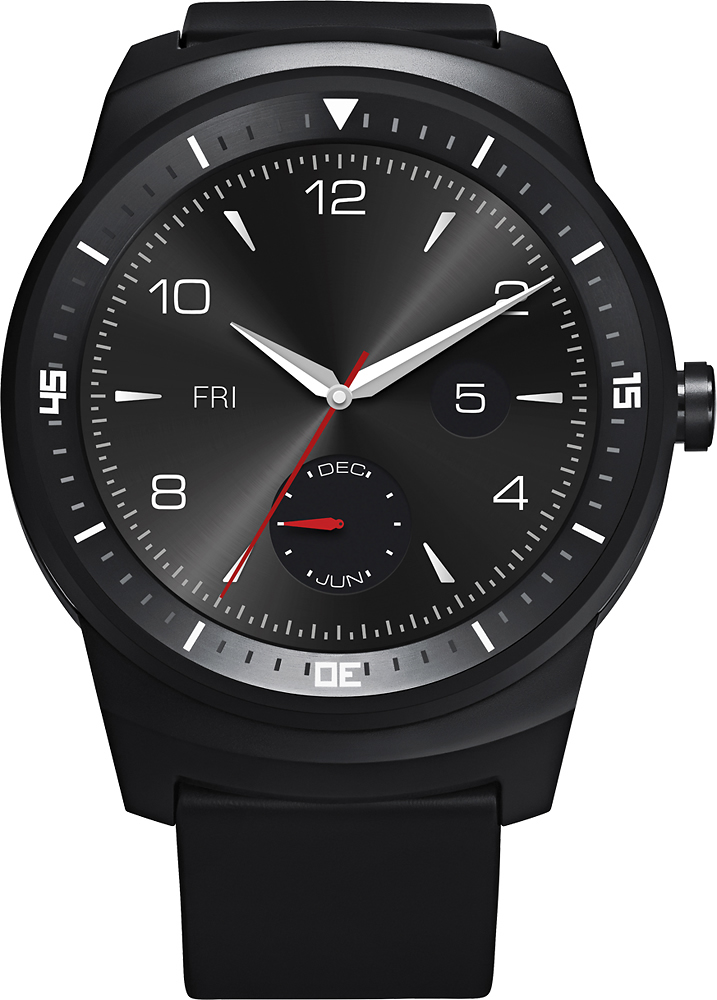 Verdorde Vervullen Schijn Best Buy: LG G Watch R Android Wear Smartwatch for Android Devices Black  W110