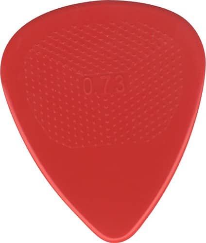 Front Standard. D'Andrea - Brain Picks Nylon Guitar Pick (72-Pack) - Red.