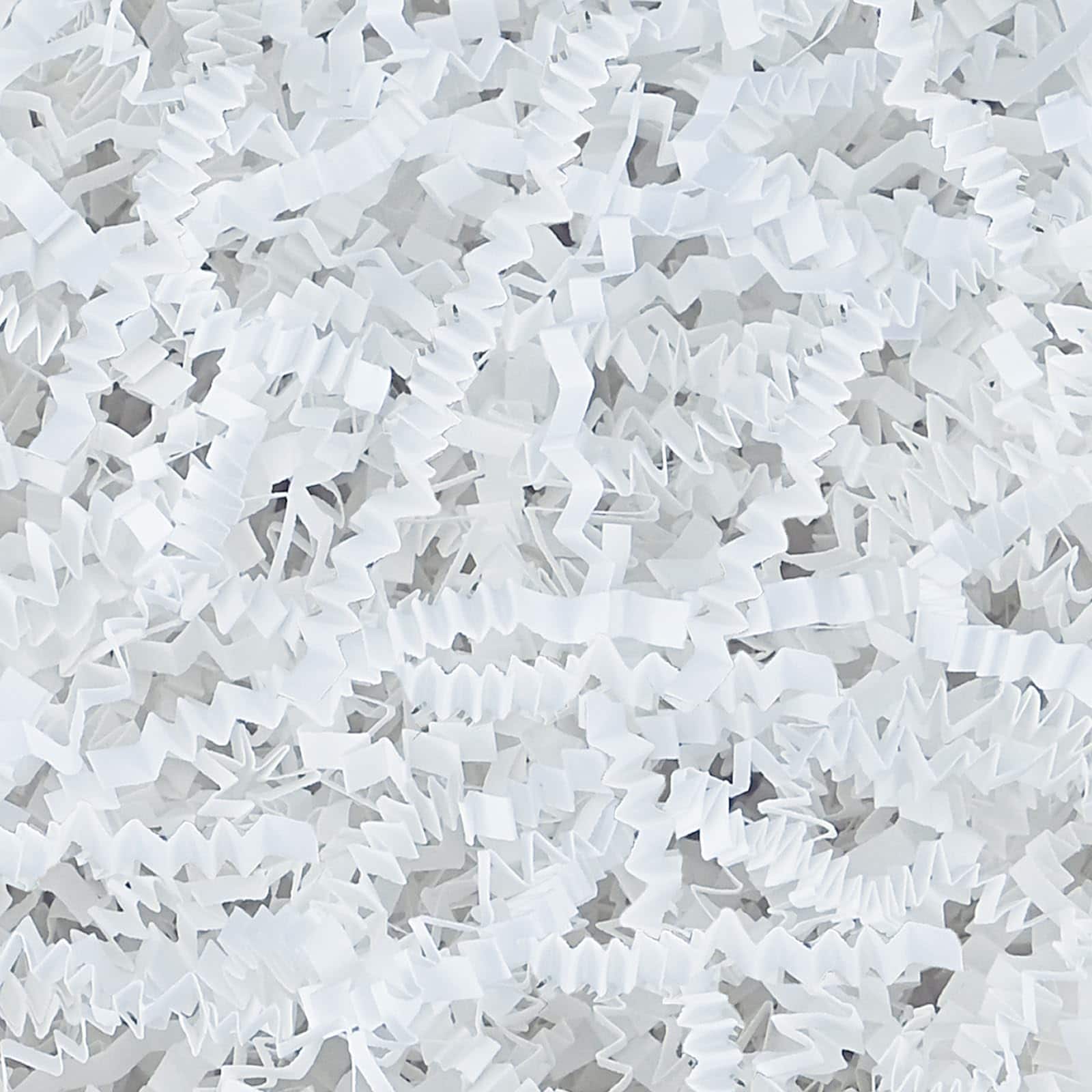 Paradigms Interiors - Crinkle Cut Paper Shred Filler Packing Grass Cushion For Thanksgiving Gift Confetti Box Bag Basket Filling - White