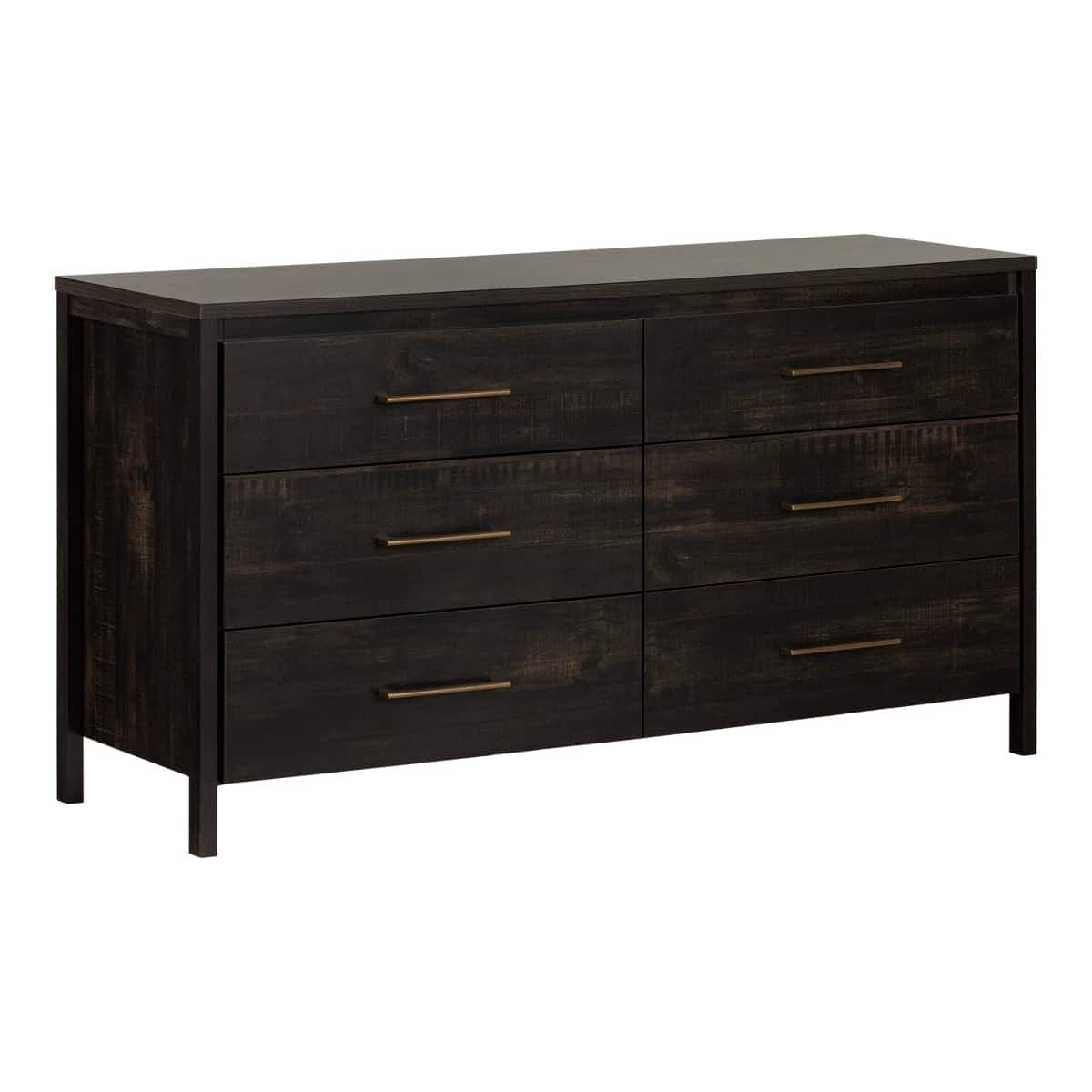 Hivvago - Modern Java 6 Drawer Double Dresser - Brown