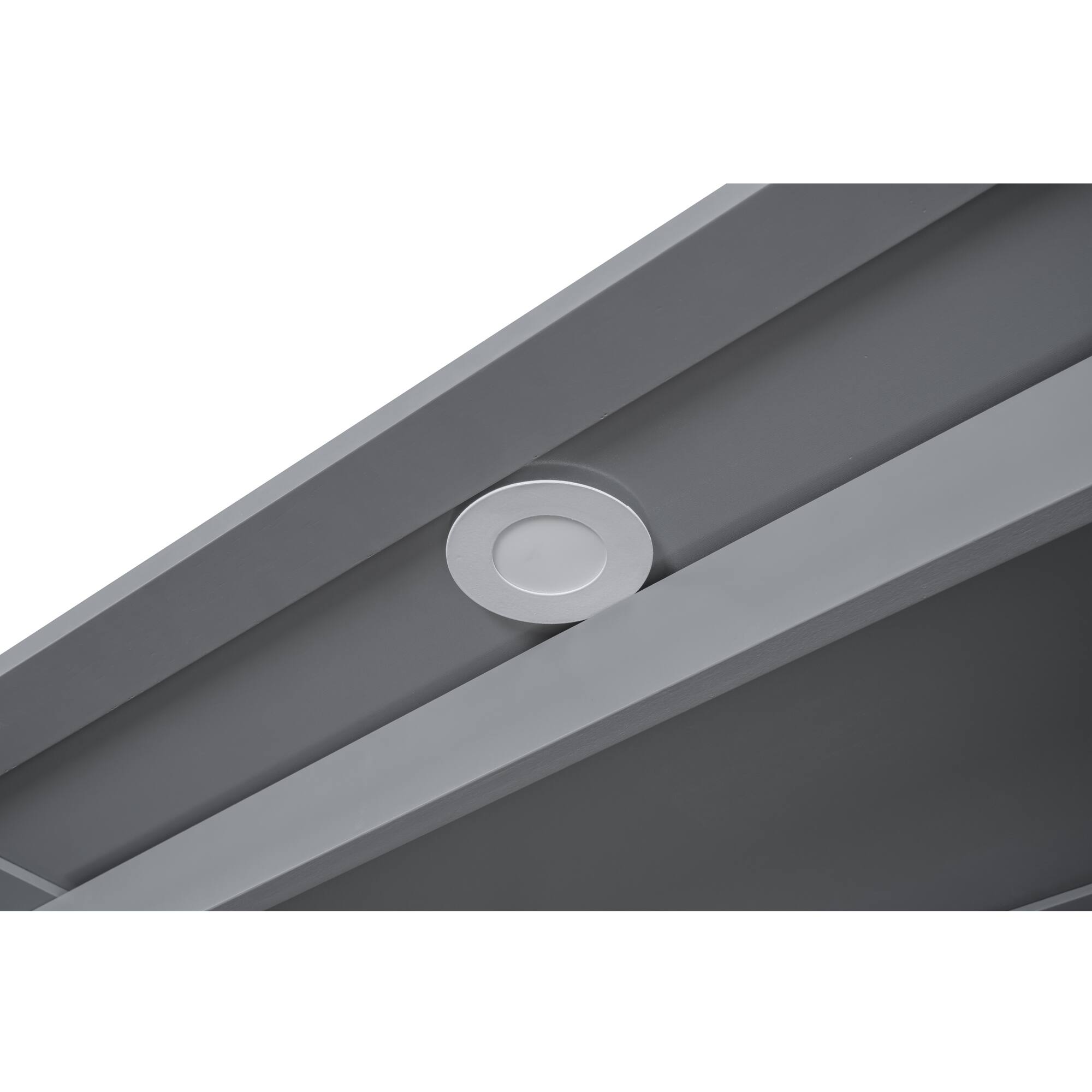 Alt View 9. Tiramisubest - Queen Size Gray Murphy Wall Bed with Shelves, LED Lights, Solid Wood + MDF, Space-Saving - Gray.