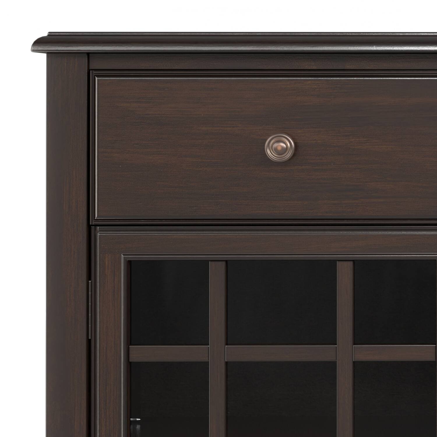 Alt View 7. Simpli Home - Simpli Home Connaught 60 inch Wide Solid Wood Sideboard Buffet in Chestnut Brown - Chestnut Brown.