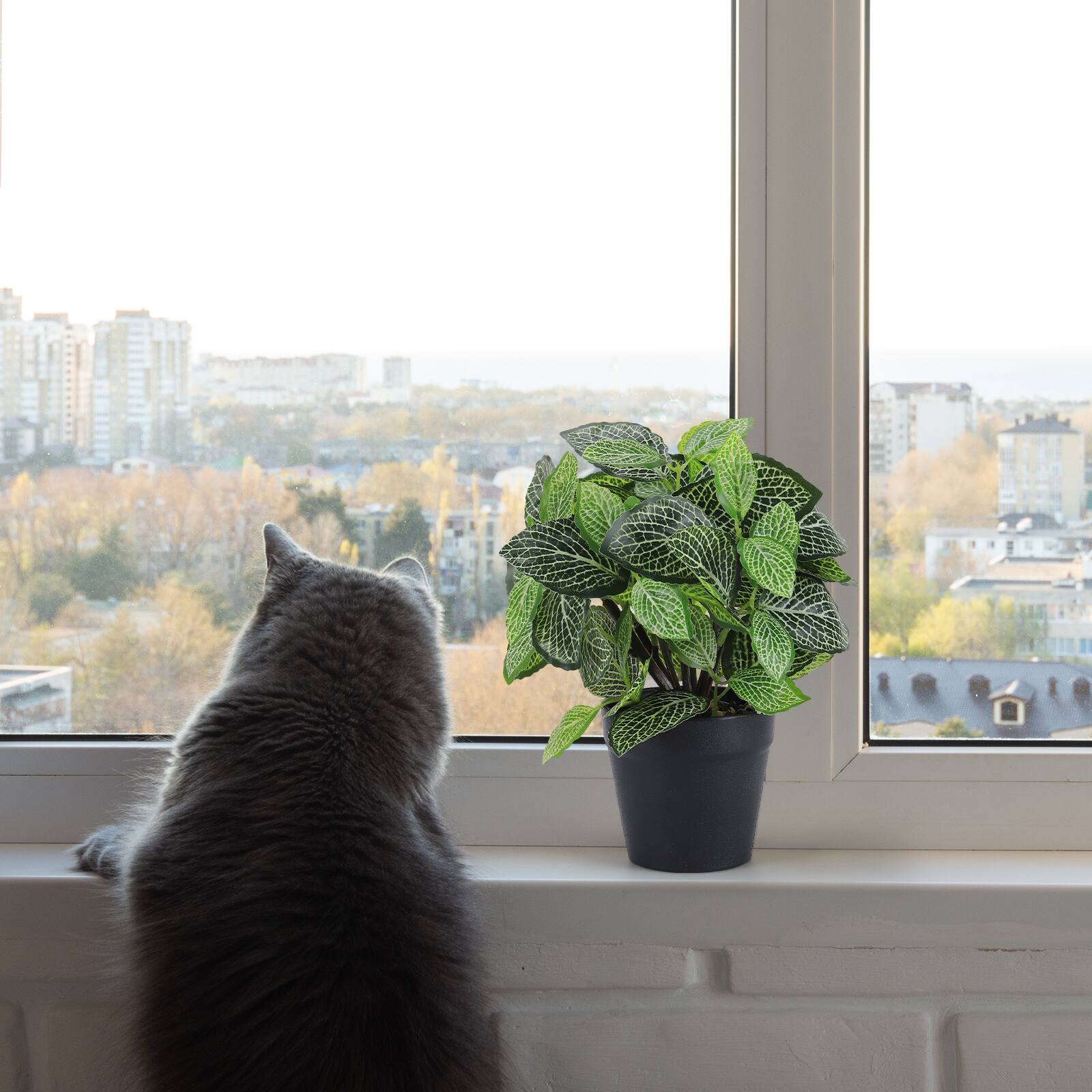 Alt View 1. Oumilen - Decor for Plants Fake Green Plant Long-Lasting Artificial Plant for Room and Office.