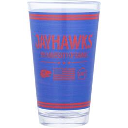 Indigo Falls - Kansas Jayhawks 16oz. OHT Military Appreciation Pint Glass - Multicolor