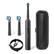 Front. Cluzine - Portable Soft Sonic Electric Toothbrush Rechargeable IPX7 Waterproof Travel Toothbrush Black - Black.