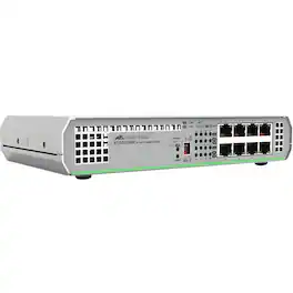 Allied Telesis - 8-Port 10/100/1000T UnManaged Switch With External PSU - 8 Ports - 2 Layer Supported - Twisted Pair - White