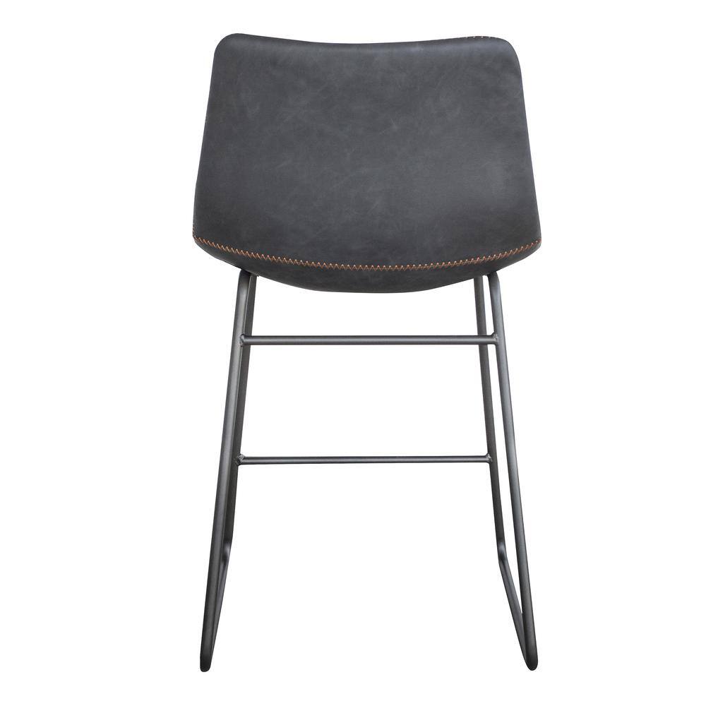 Alt View 1. AmeriHome - Classic Faux Leather 24 inch Counter Height Chair Set - Black.