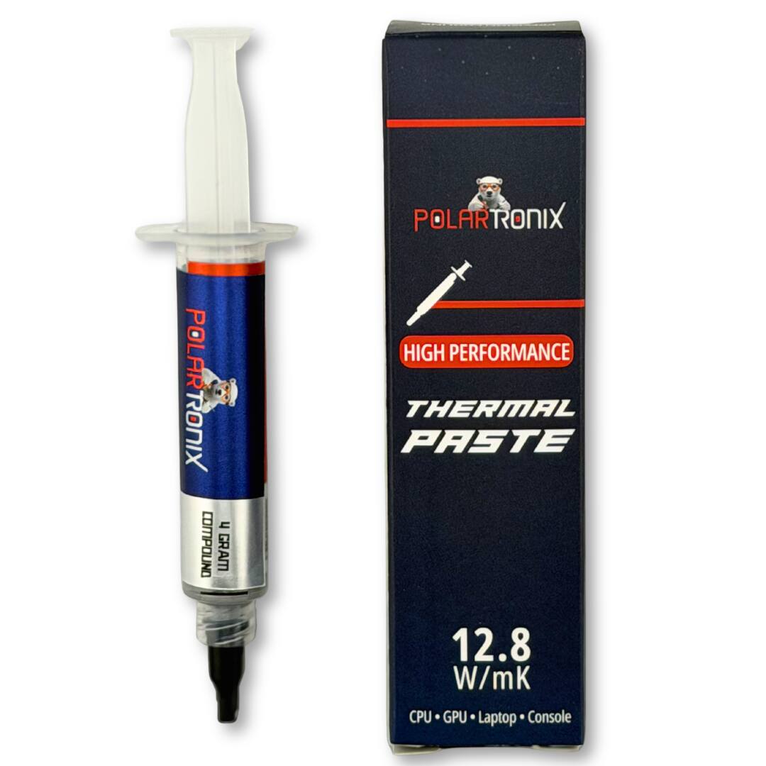 POLARTRONIX COMPOUND  
4 GRAM  
POLARTRONIX HIGH PERFORMANCE THERMAL PASTE 12.8 W/mK  
CPU GPU Laptop Console