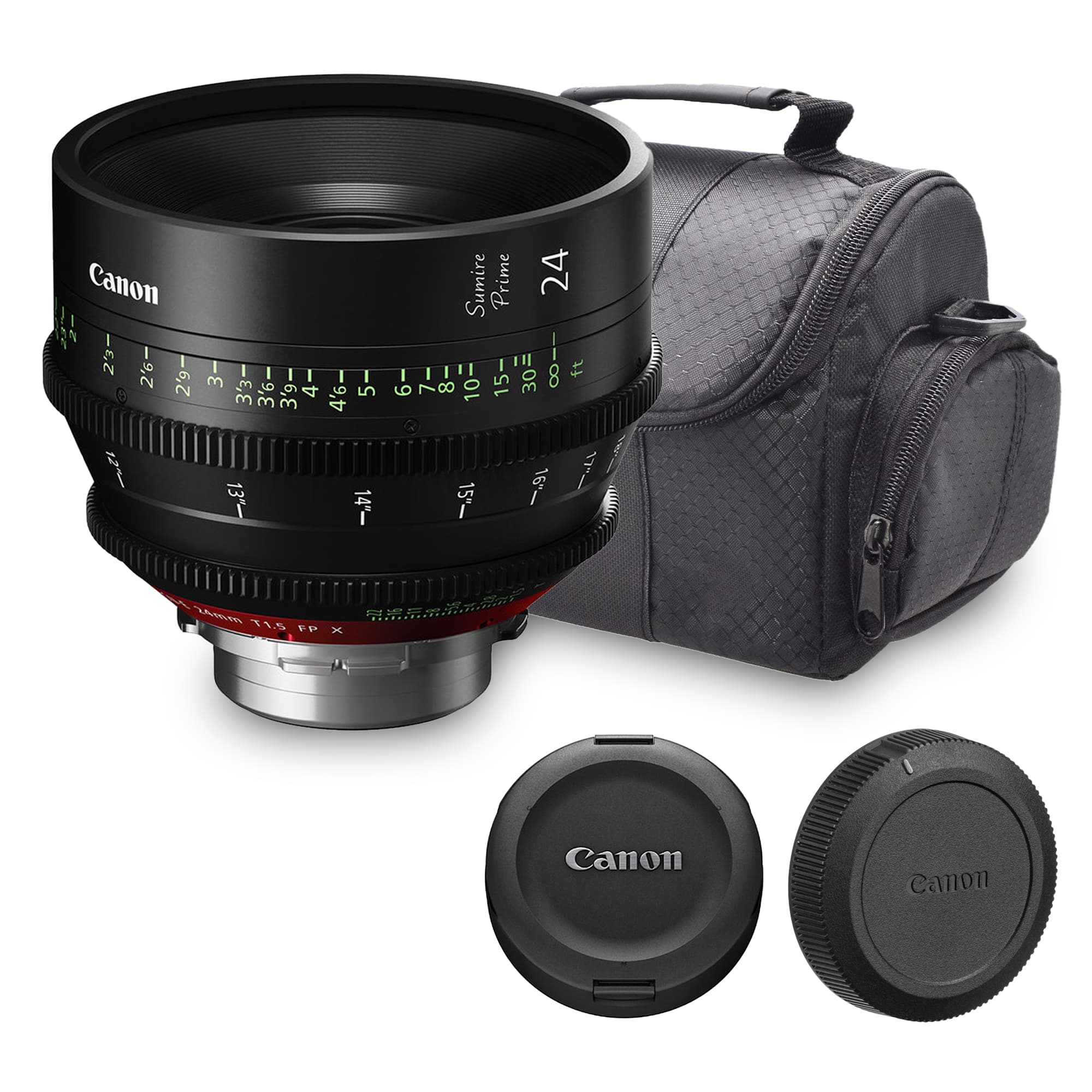 Canon - 24mm Sumire Prime T1.5 Cinema Lens (PL Mount, Feet) (3359C002) + Bag + Cleaning Kit - Black price history on PriceWatchPro