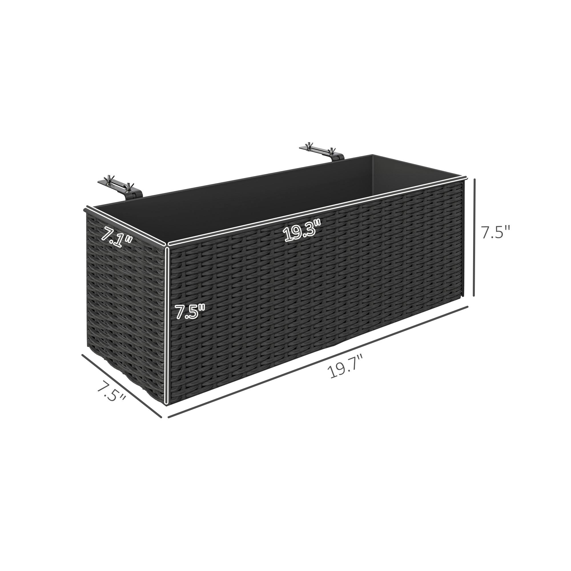 7.1" 19.3" 7.5" 7.5" 7.5" 19.7"