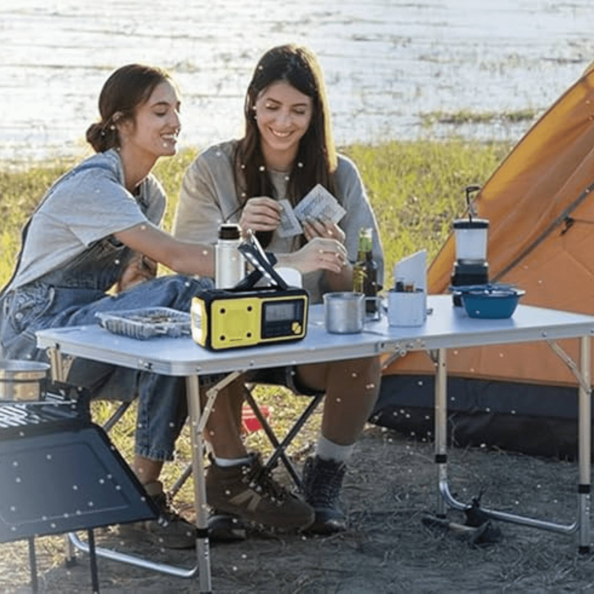 Alt View 7. Emerson - Emergency AM / FM Radio with Weather Band / Flashlight / Power Bank - Yellow.