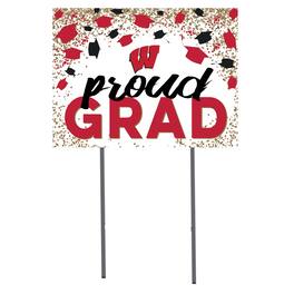 Jardine - Wisconsin Badgers 18'' x 24'' Grad Yard Sign - White