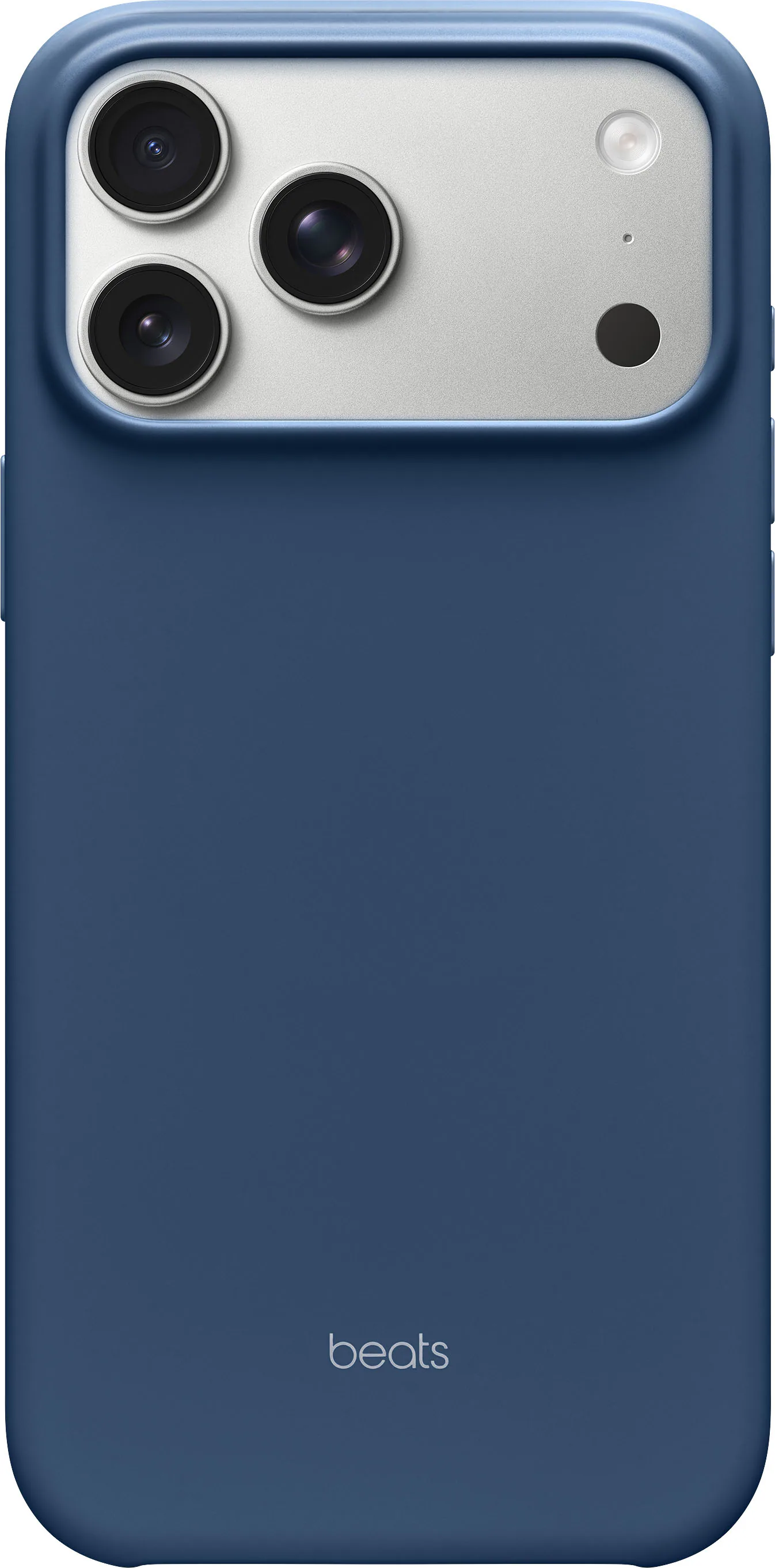Front. Beats - iPhone 17 Pro Max Case with MagSafe and Camera Control - Bedrock Blue.