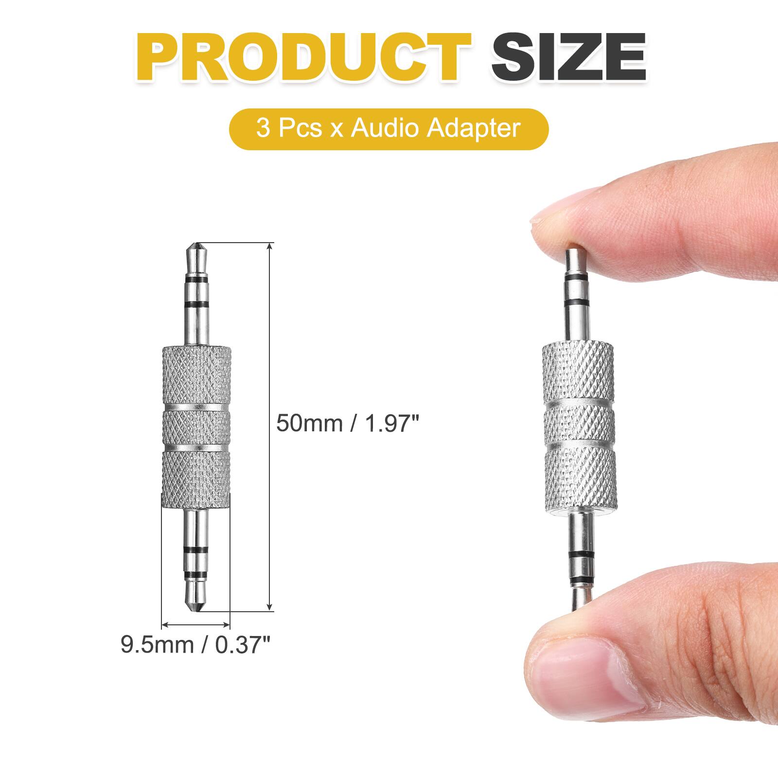 PRODUCT SIZE  
3 Pcs x Audio Adapter  
50mm / 1.97"  
9.5mm / 0.37"