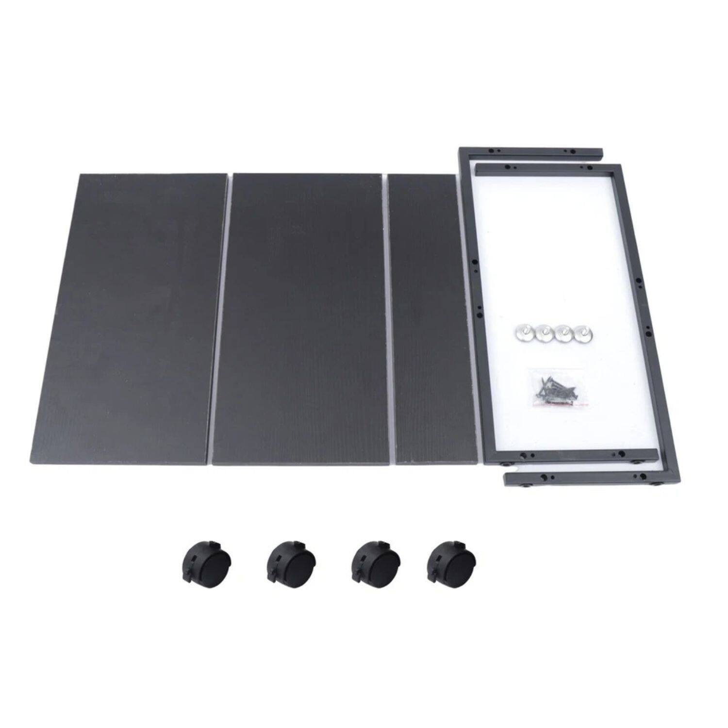 Back. Stock Preferred - 2-Tier Mobile CPU Tower Stand with Wheels - Black.