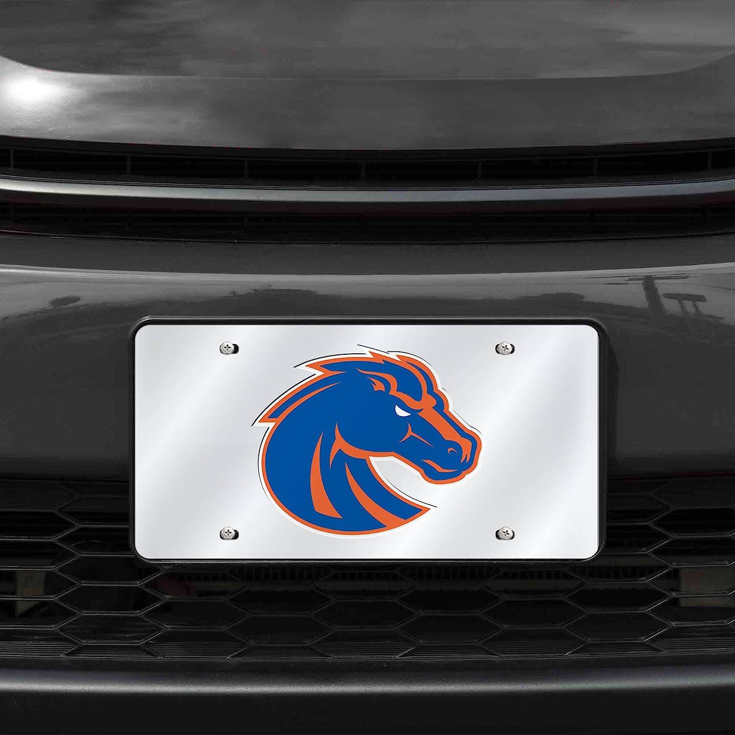 Alt View 1. Rico Industries - Boise State Broncos Mirrored Laser Cut License Plate Laser Tag - Multi.