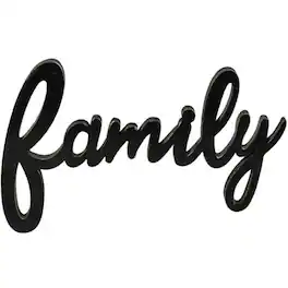 BreeBe - *Hanging Script Family Sign - Black