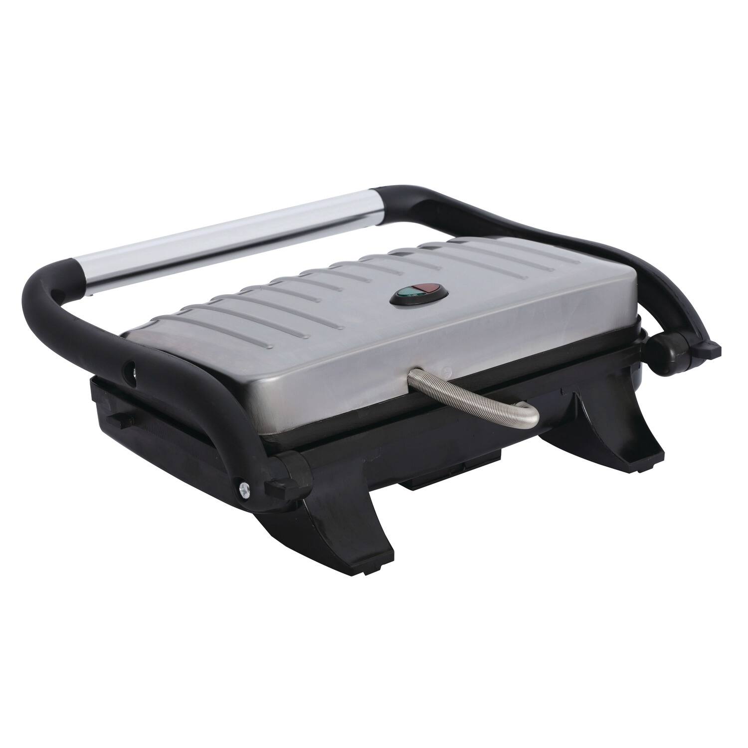 Angle. Brentwood - Brentwood Select TS-611 Compact Non-Stick Panini Grill & Sandwich Maker - Silver.