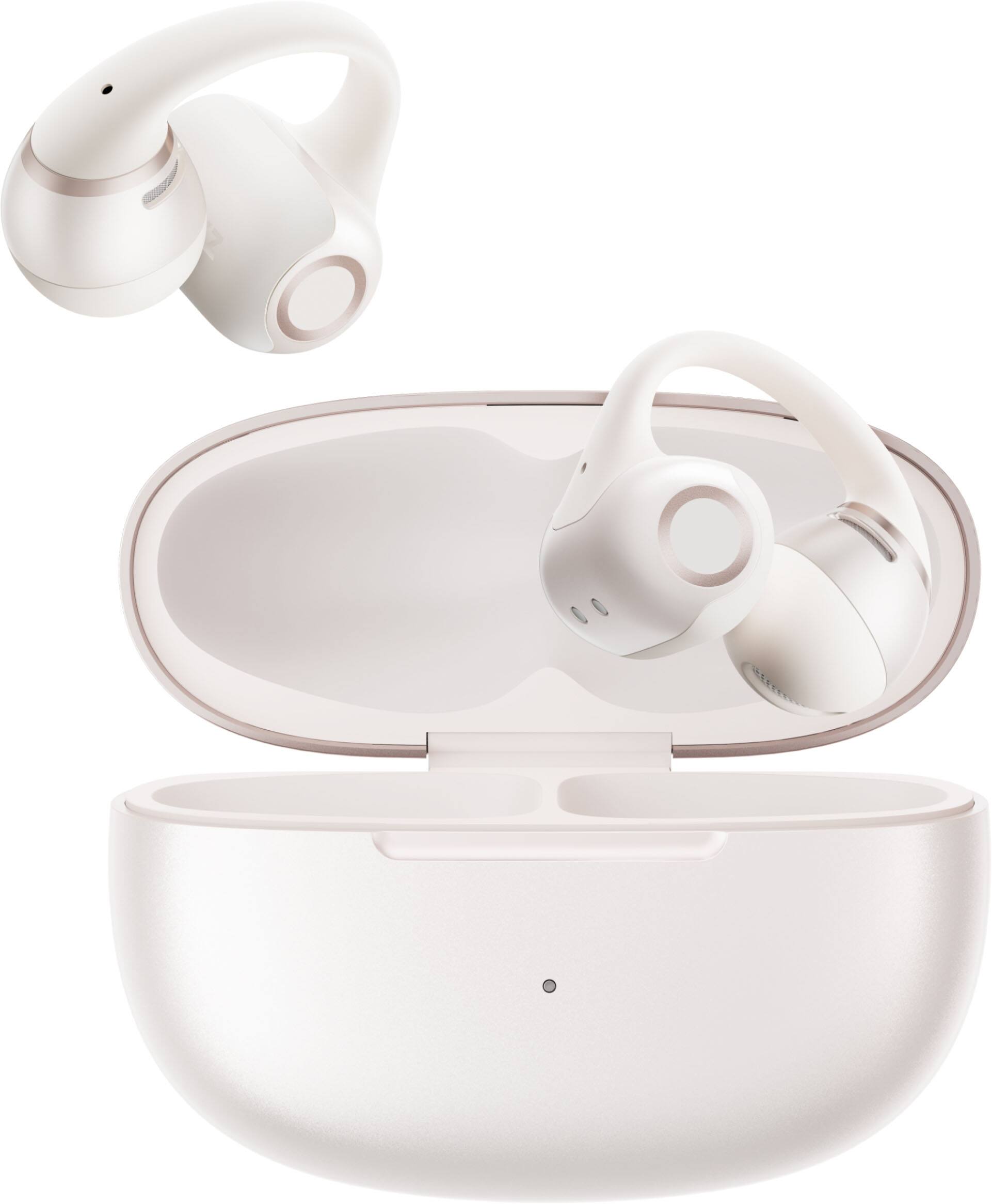 Alt View 2. Shokz - OpenDots 2 Open-Ear Clip-On True Wireless Bluetooth Earbuds - Pearl White.