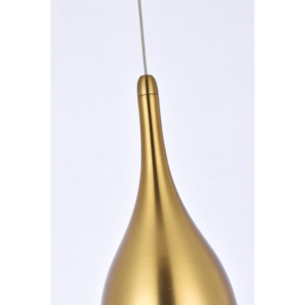 Alt View 4. Elegant Lighting - Amherst 5 inch LED pendant in satin gold - Satin Gold.