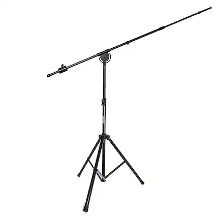 Front. Lyxpro - 93" Microphone Stand & 76” Arm Boom Stand with Foldable Tripod Legs & Counterweight - Black.