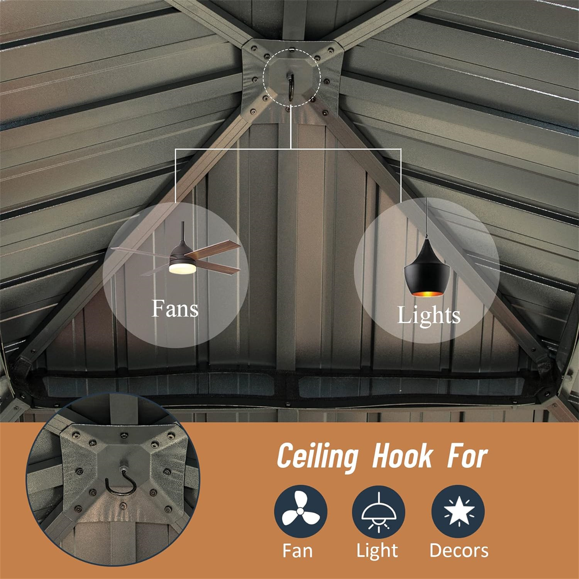 Fans Lights Ceiling Hook For Fan Light Decors