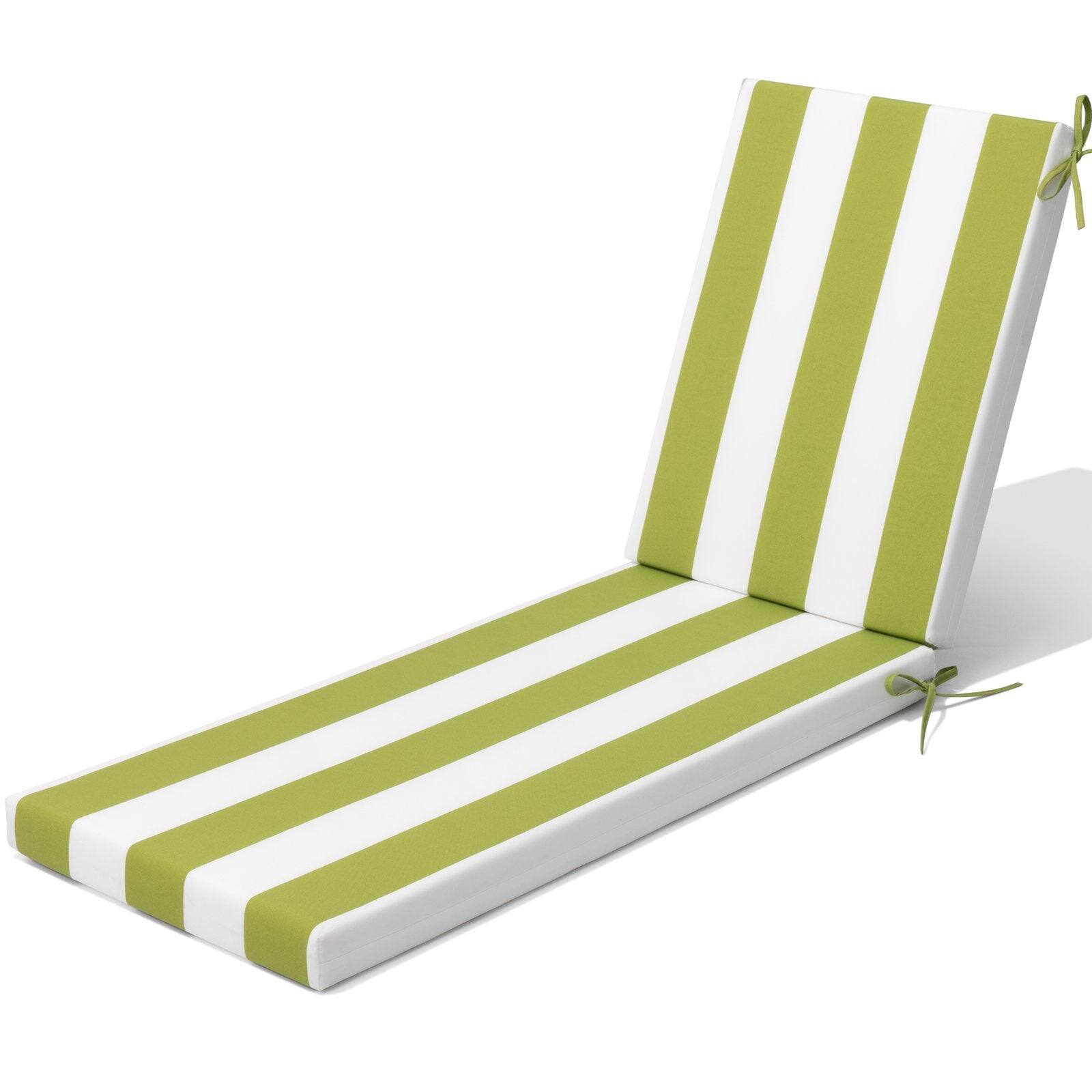 Angle. Crestlive Products - Crestlive Products Outdoor Patio Chaise Lounge Cushion with Sunbrella - Black White.