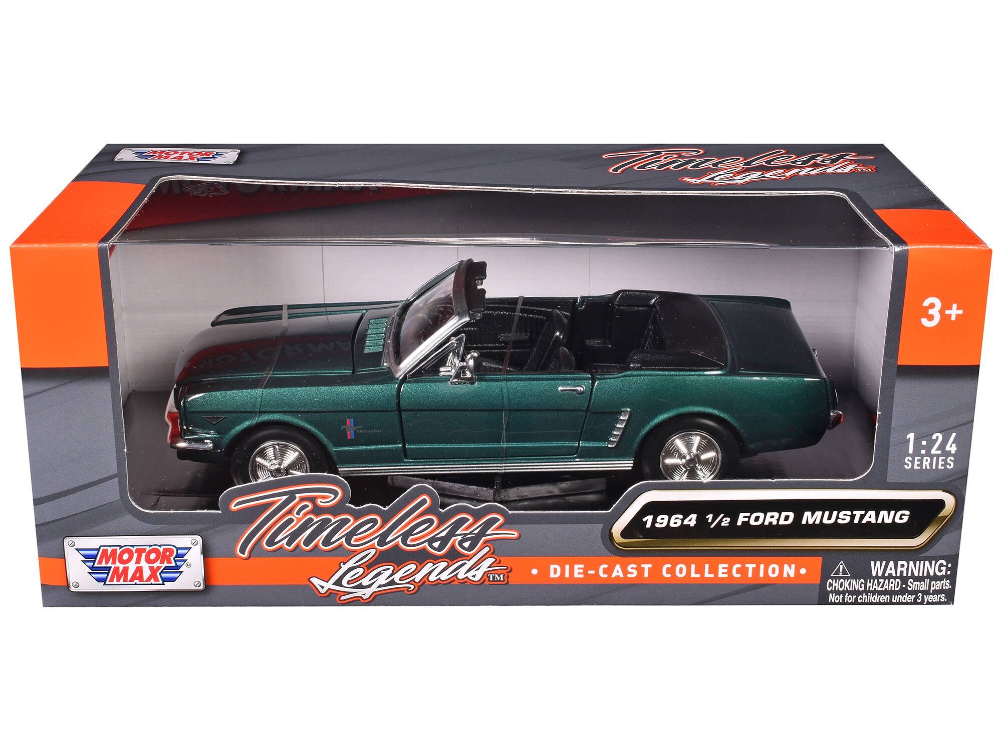 Teres MRA A C Merrt Lefi MO 3+ 1:24 SERIES Timeless 1964 1/2 FORD MUSTANG MOTOR MAX Legends DIE-CAST COLLECTION WARNING: TM CHOKING HAZARD Small parts. Not for children under 3 years.