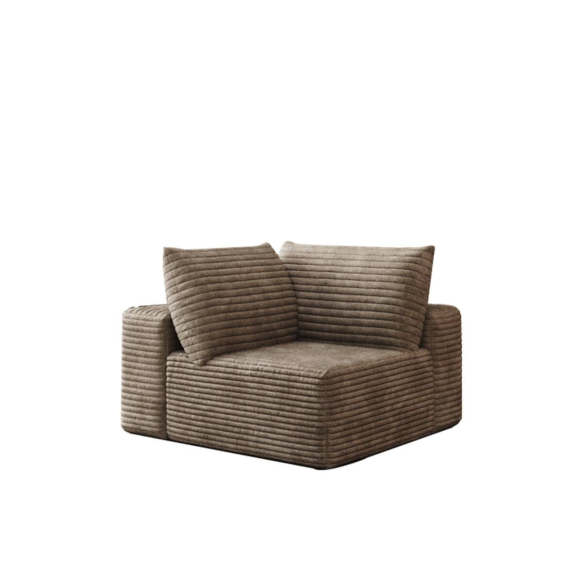 Alt View 1. Ropilly - Ropilly Modular Sectional Sofa, Deep Seat Camel Fabric Sofa with Plush Corduroy Fabric, No Assembly - Camel.