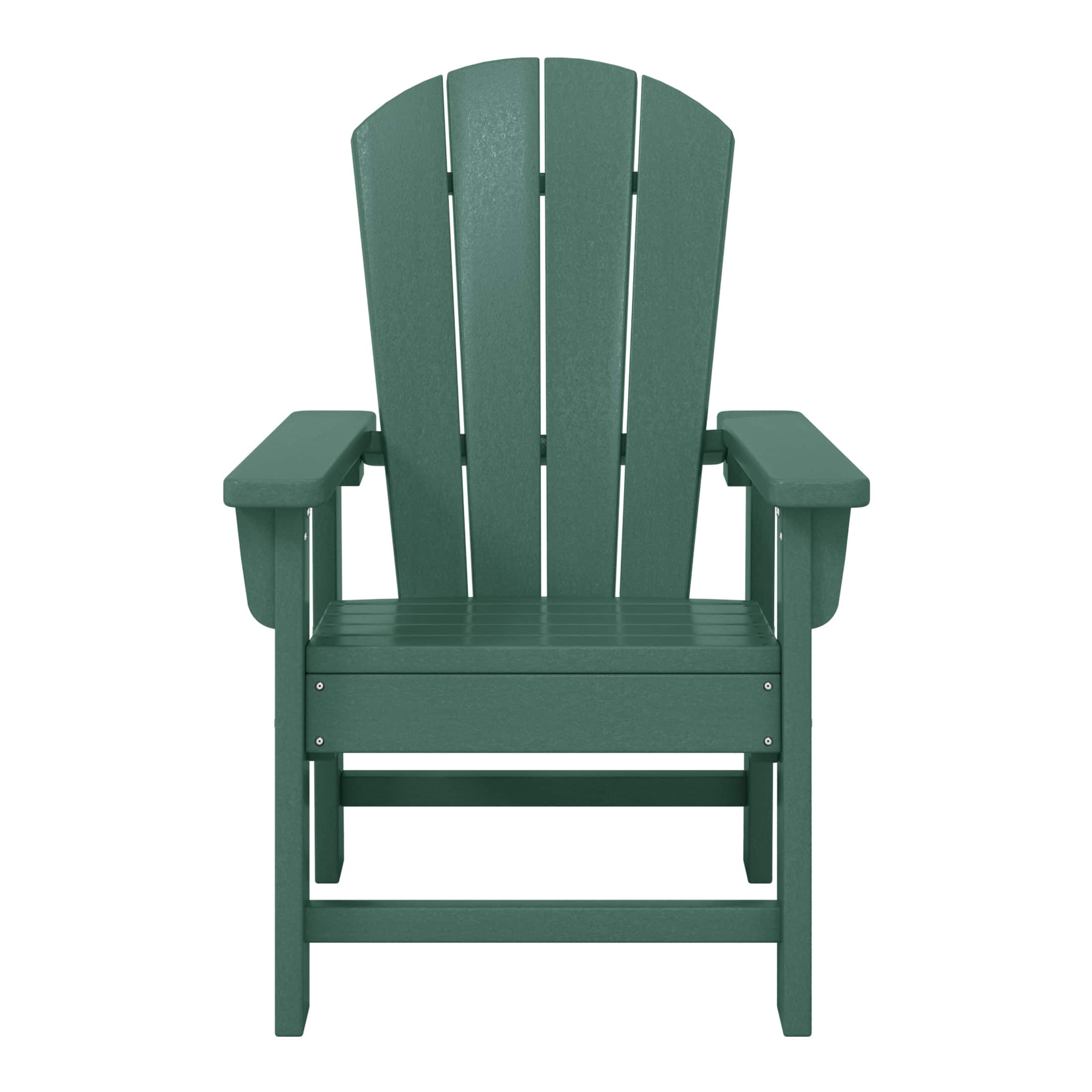 WestinTrends - Malibu Kids Outdoor HDPE Adirondack Plastic Patio Chair - Dark Green