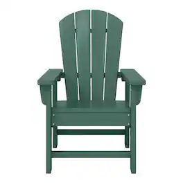 WestinTrends - Malibu Kids Outdoor HDPE Adirondack Plastic Patio Chair - Dark Green
