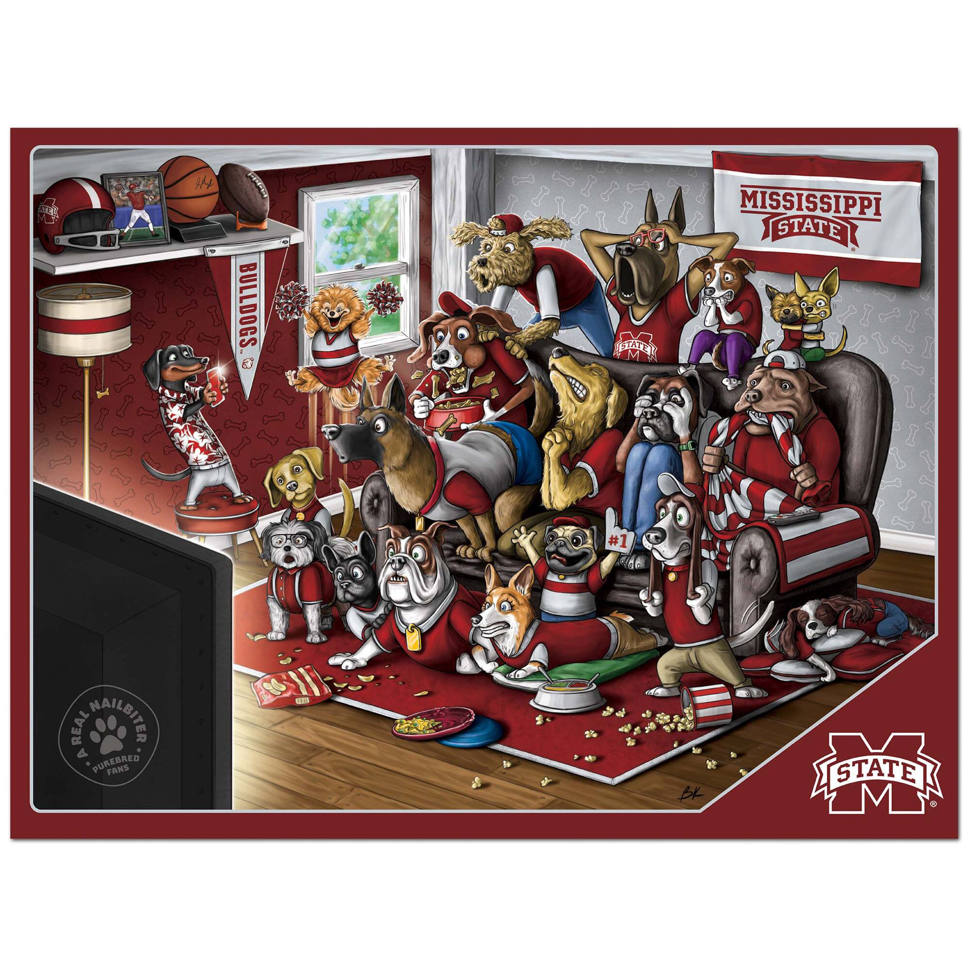 Sure, here is the corrected and grouped text from the image:

---

**Top Left:**
- "I ❤️ BULLDOGS. I ❤️ MISSISSIPPI STATE!"

**Top Center:**
- "#1 REAL WAILBITER A PUREBRED FANS STATE"

**Top Right:**
- "MISSISSIPPI STATE"

**Bottom Left:**
- "ARIAL NAILBITER"
- "PURGEES"
- "FANS"

**Bottom Center:**
- "STATE M"

**Bottom Right:**
- "STATE M"

---

This text is grouped based on its location in the image.