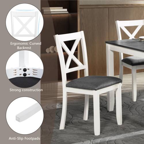 Ergonomic Curved Backrest  
Strong construction  
Anti-Slip Footpads