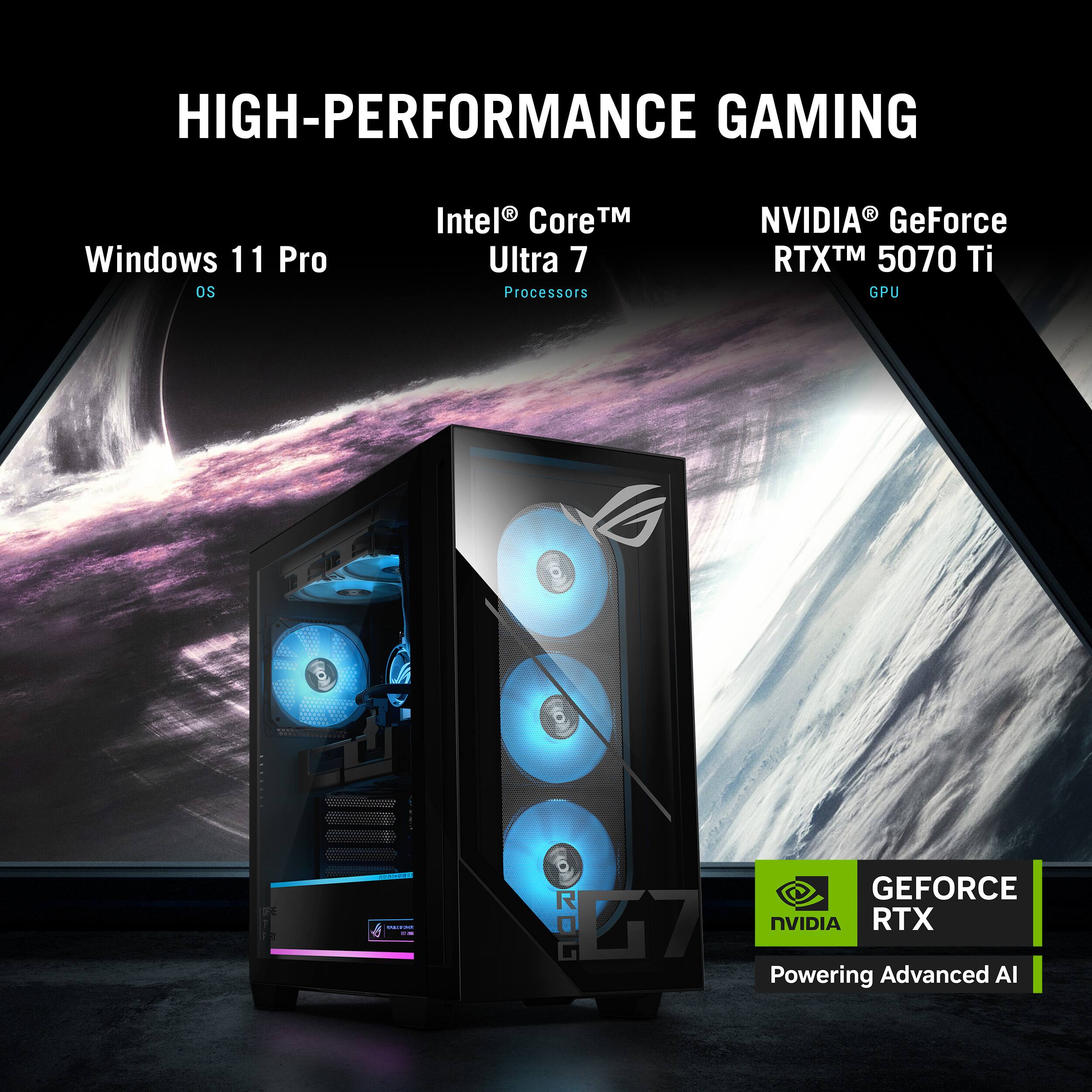 HIGH-PERFORMANCE GAMING Windows 11 Pro Intel Core Ultra 7 Processors NVIDIA GeForce RTX 5070 Ti GPU: Powering Advanced AI