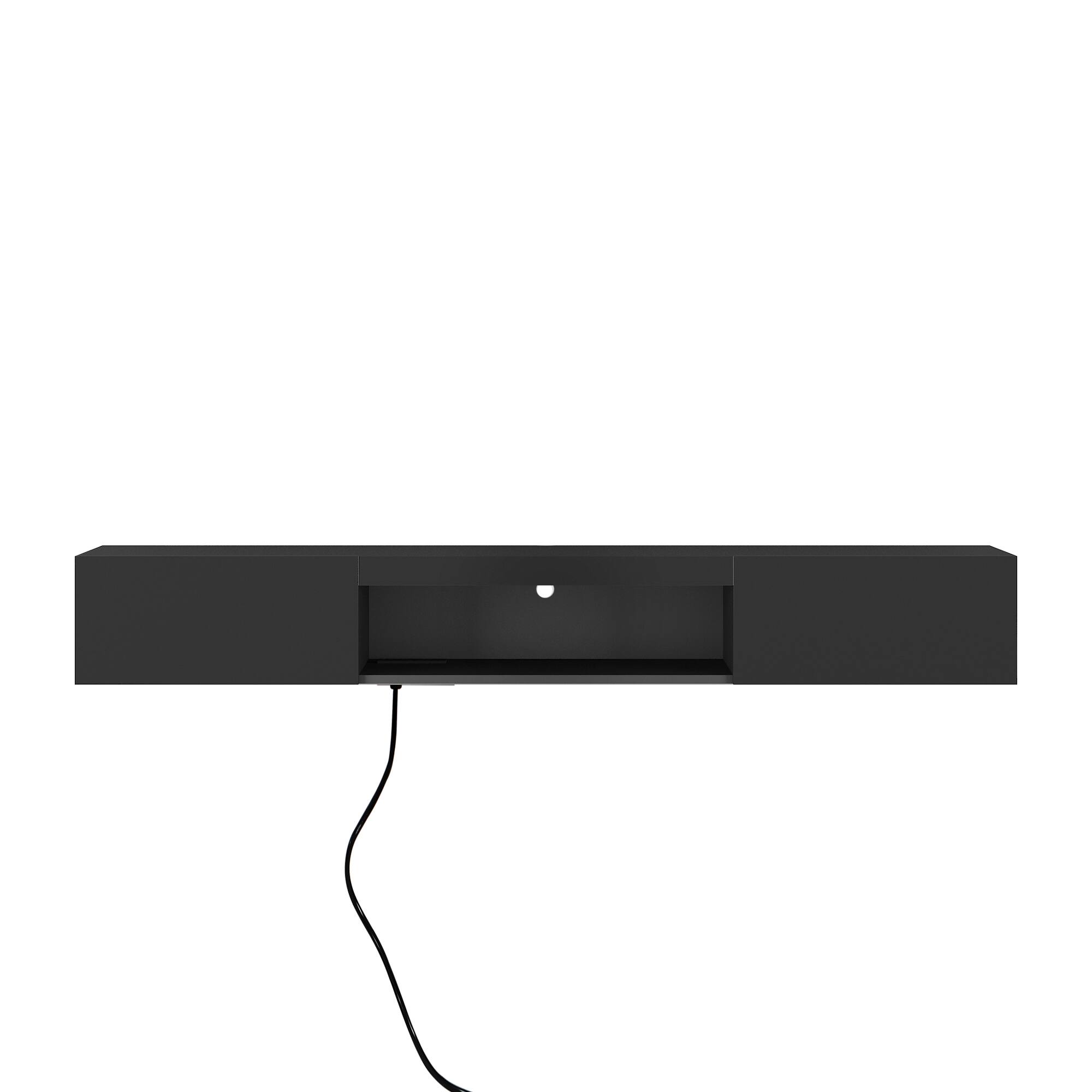 Alt View 8. GOODSILO - Floating TV Stand Wall Mounted, 63"" Modern TV Cabinet Entertainment Center for 55-65 Inch TV - Black.