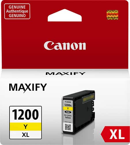 Canon - PGI-1200 XL High-Yield Ink Cartridge - Yellow - Larger Front