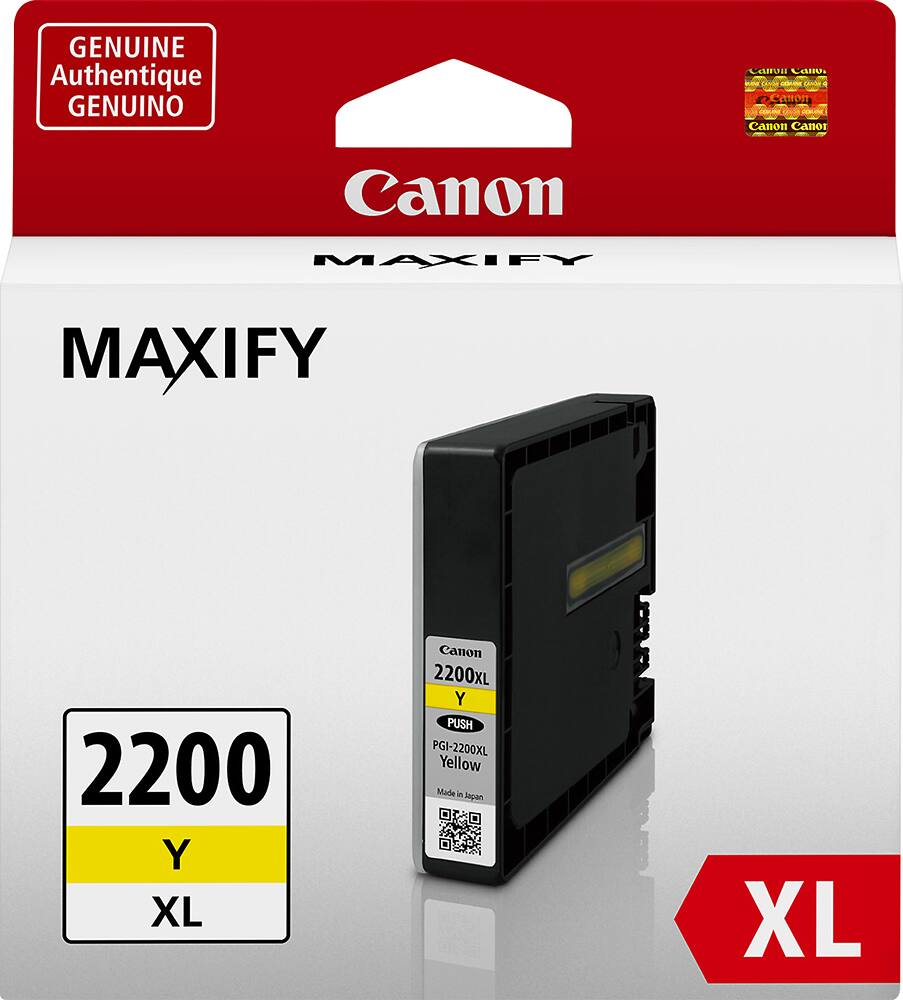 Front. Canon - PGI-2200 XL High-Yield Ink Cartridge - Yellow.