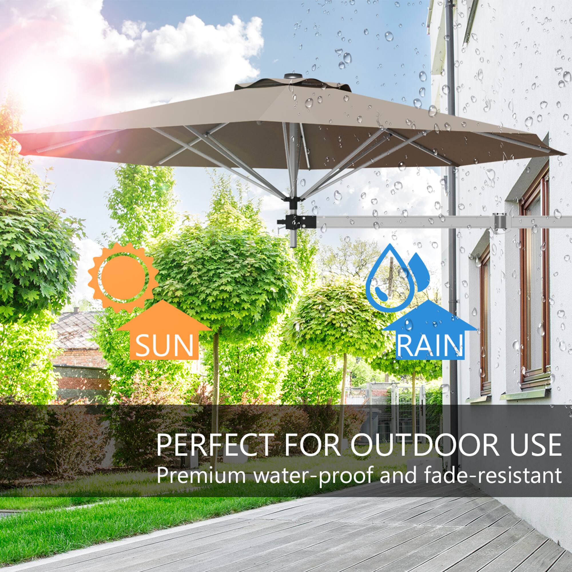 PERFECT FOR OUTDOOR USE, Premium water-proof and fade-resistant