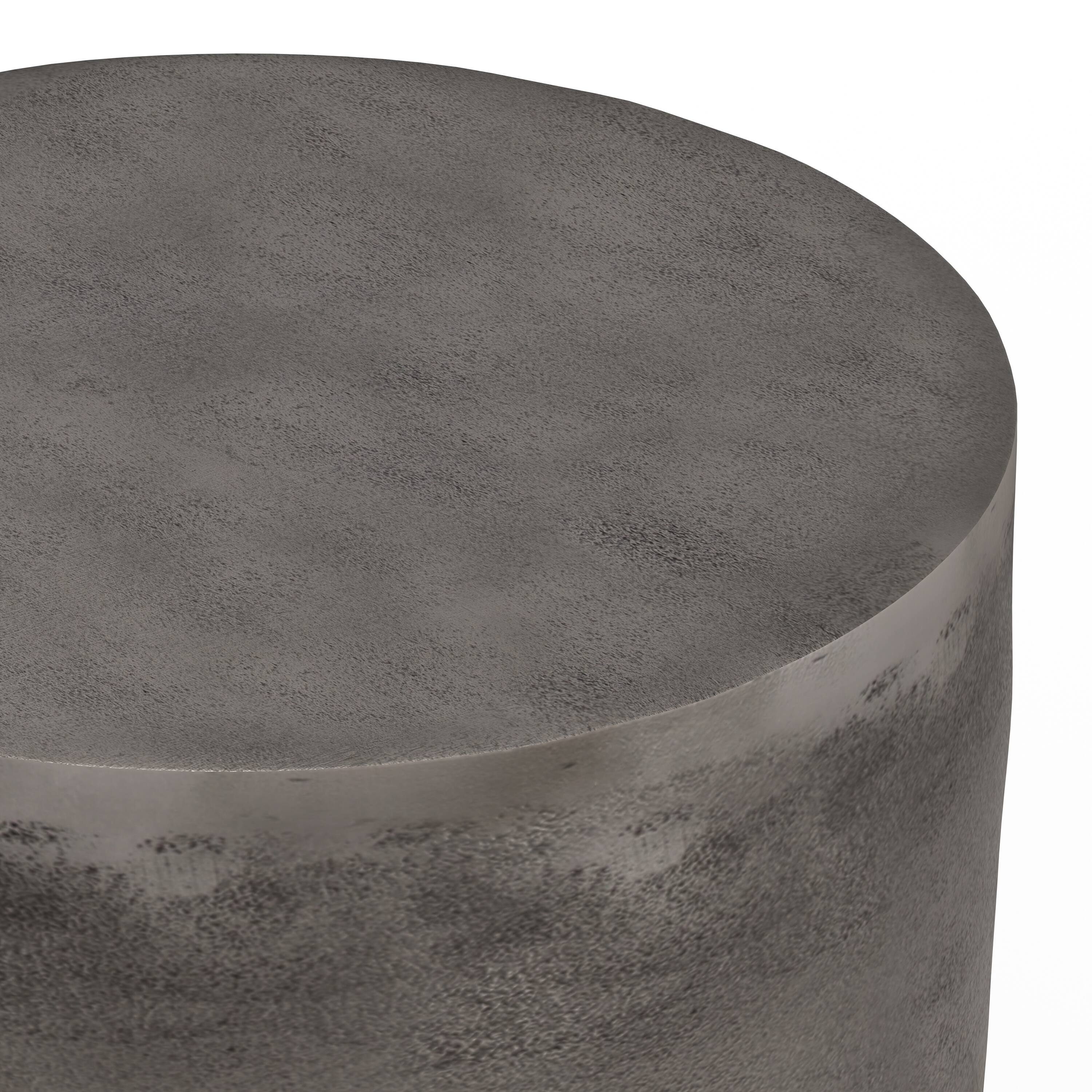 Back. Simpli Home - Morris 16.5 inch Wide Contemporary Metal Accent Table in Antique Silver Cast Aluminum, Assembled - Antique Silver.