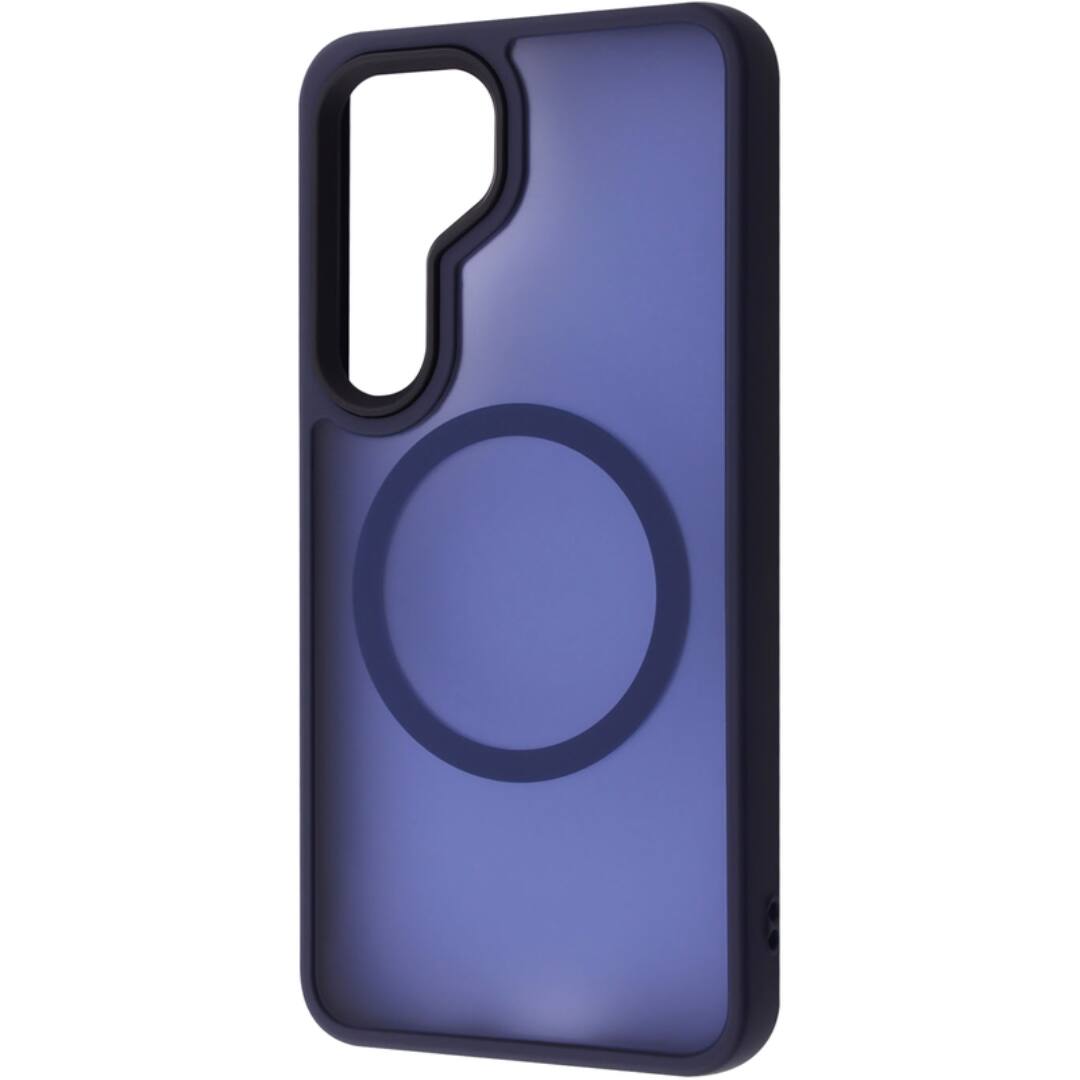 Front. Entronix - Entronix Magnetic Case for Samsung Galaxy S24 - Translucent Frosted Matte Finish - Navy Blue.
