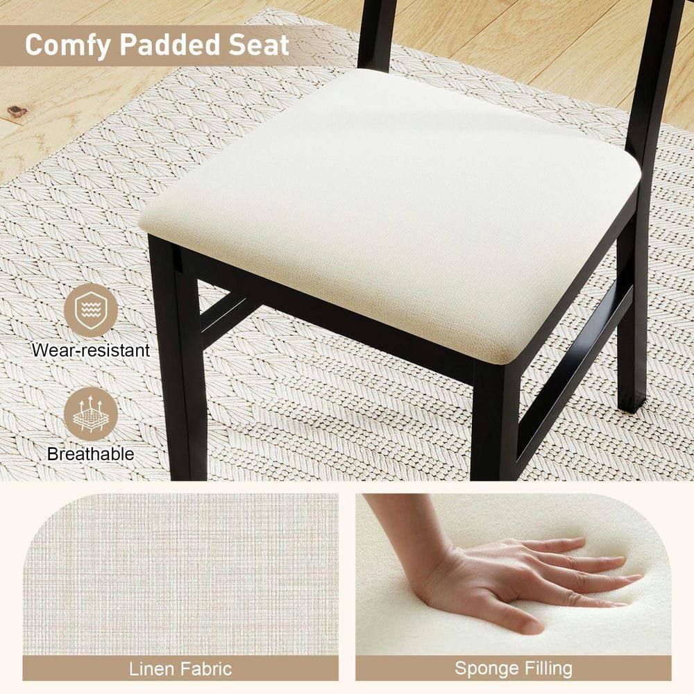 Comfy Padded Seat  
Wear-resistant  
Breathable  
Linen Fabric  
Sponge Filling
