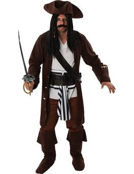 Angels Costumes - Swashbuckling Pirate Men's Costume - X-Large - Brown