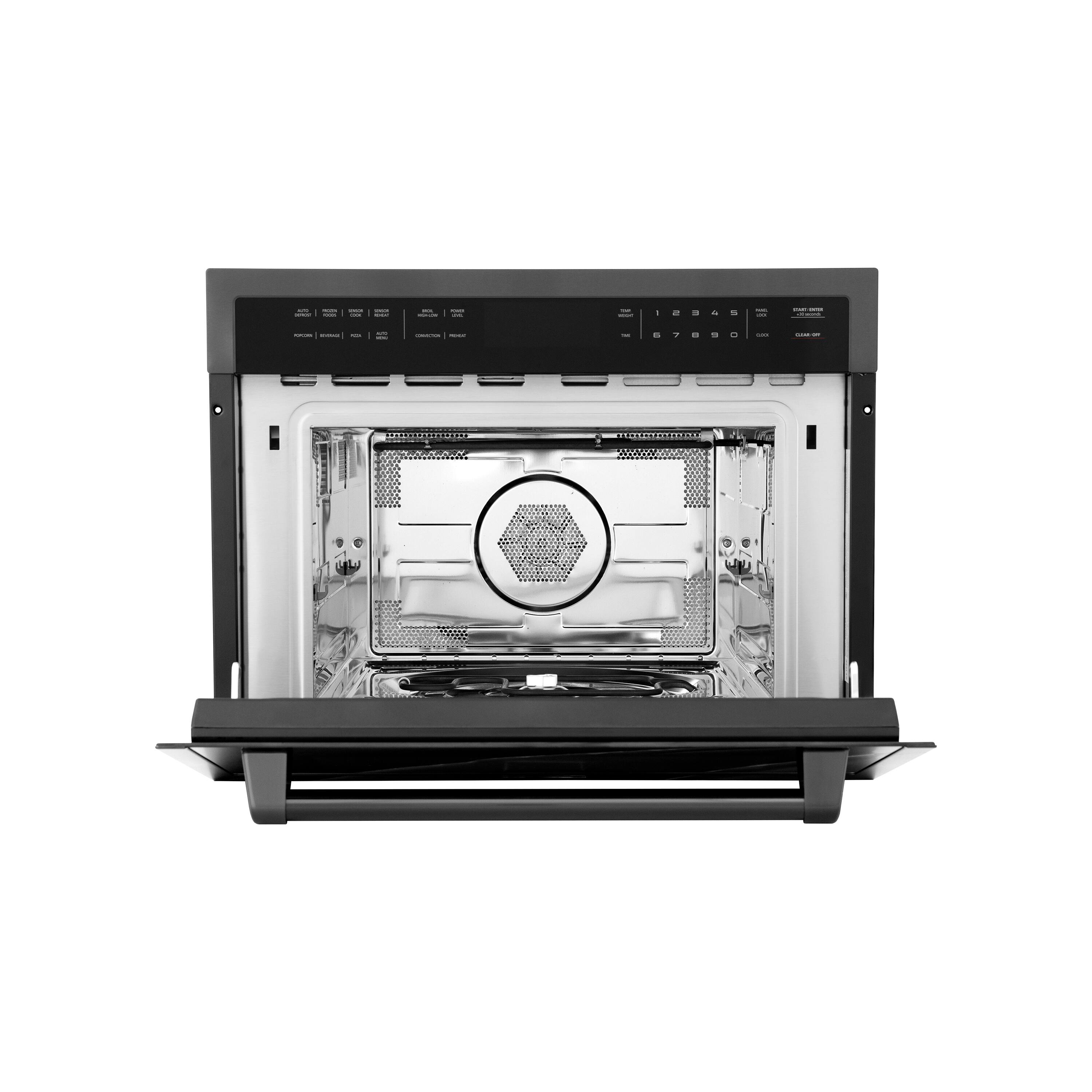 Angle. ZLINE - 24" Built-in Convection Microwave Oven - Black.