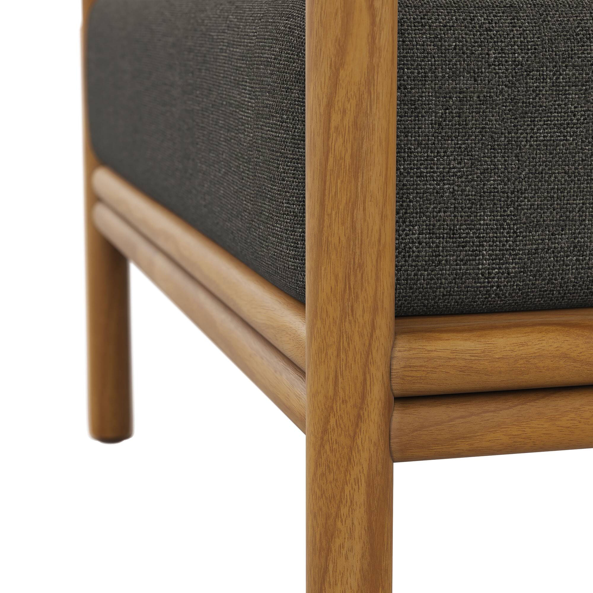 Alt View 6. Modway - Wren Outdoor Patio Teak Wood Armchair by Modway - Natural Flint Gray.