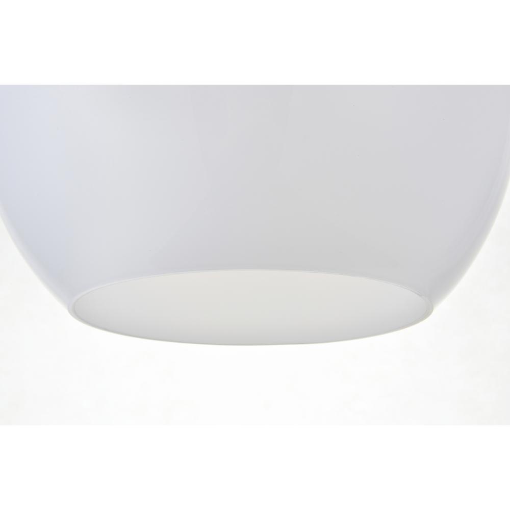 Alt View 1. Living District - Baxter 1 Light Brass Pendant With Frosted White Glass - Brass And Frosted White.