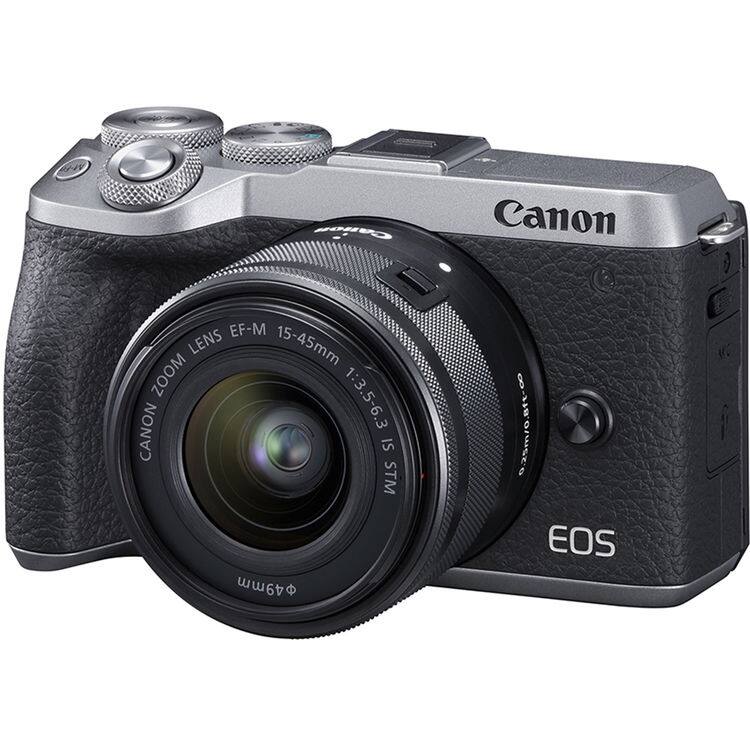 Canon EOS M6 Mark II Mirrorless Camera with 15 45mm Lens (Silver
